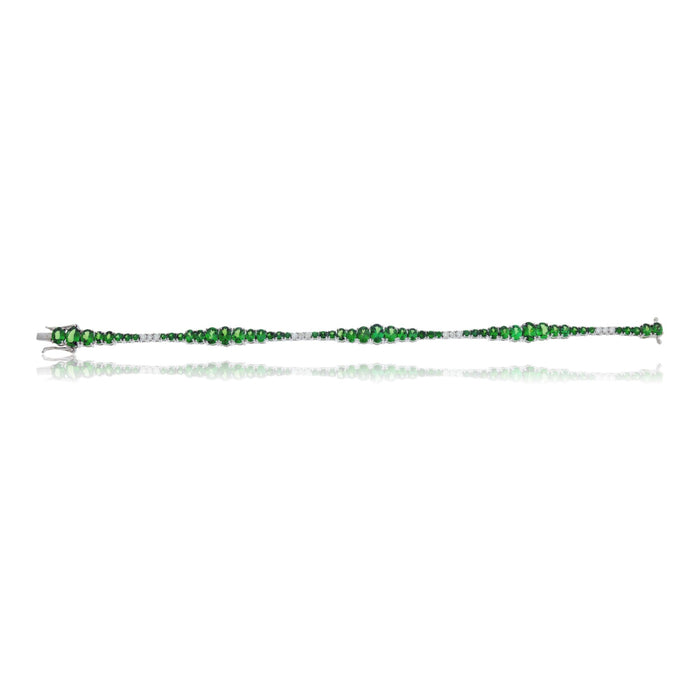 Tsavorite and Diamond Bracelet - Park City Jewelers