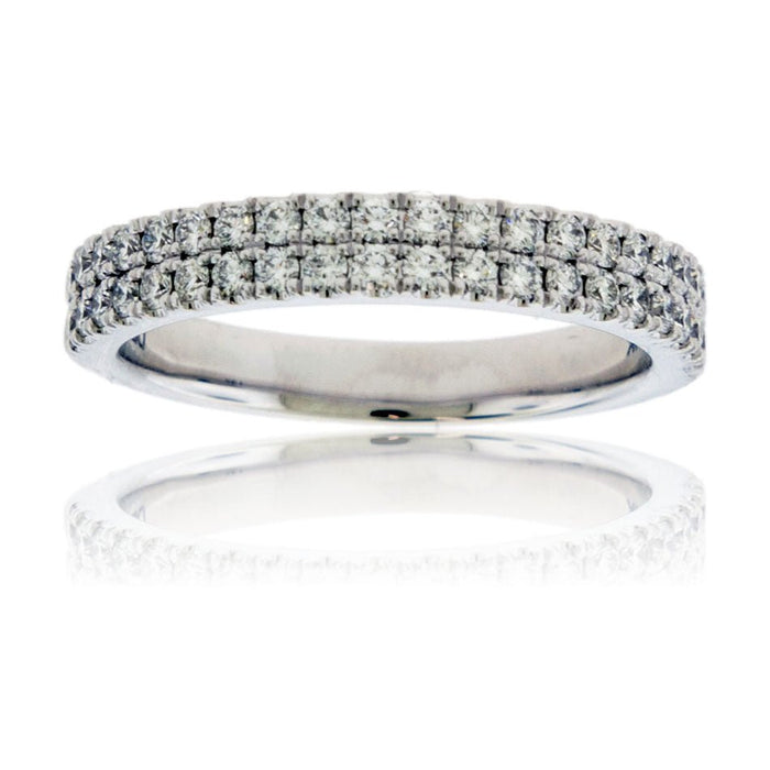 Two Row Pave Diamond Band - Park City Jewelers