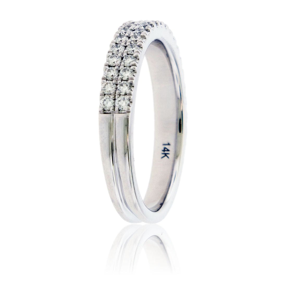 Two Row Pave Diamond Band - Park City Jewelers