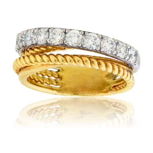 Two Tone Lab Grown Diamond Fasion Ring - Park City Jewelers