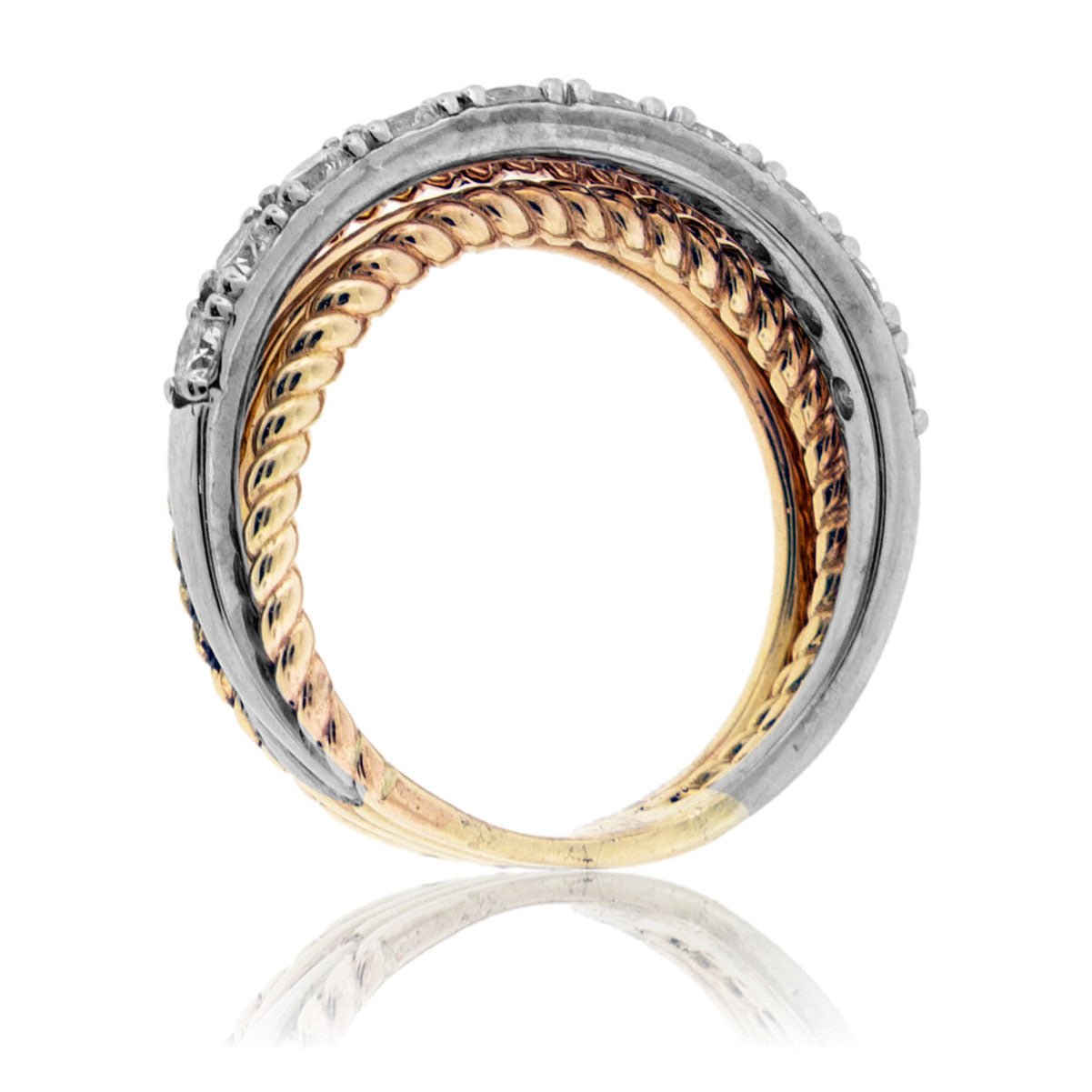 Two Tone Lab Grown Diamond Fasion Ring - Park City Jewelers