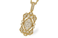 Two Toned Art Deco Style Pendant - Park City Jewelers