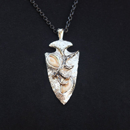 Wenaha Double Elk Ivory Arrowhead Pendant/Necklace - Park City Jewelers