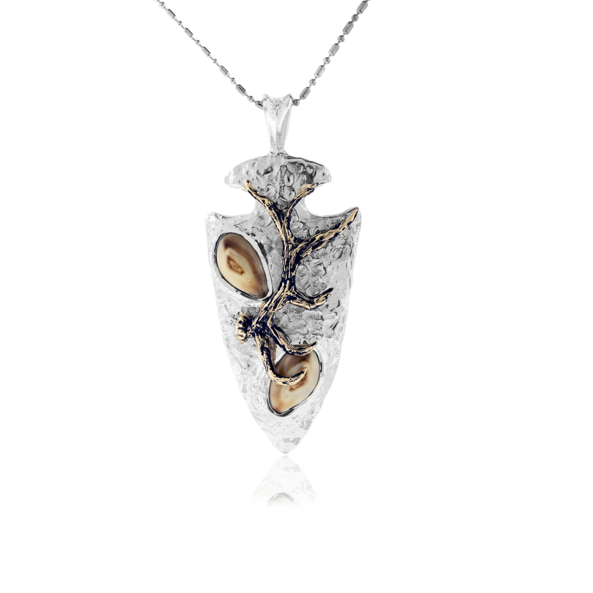 Wenaha Double Elk Ivory Arrowhead Pendant/Necklace - Park City Jewelers