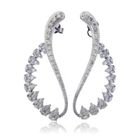 White Gold and Diamond Dangle Earrings - Park City Jewelers