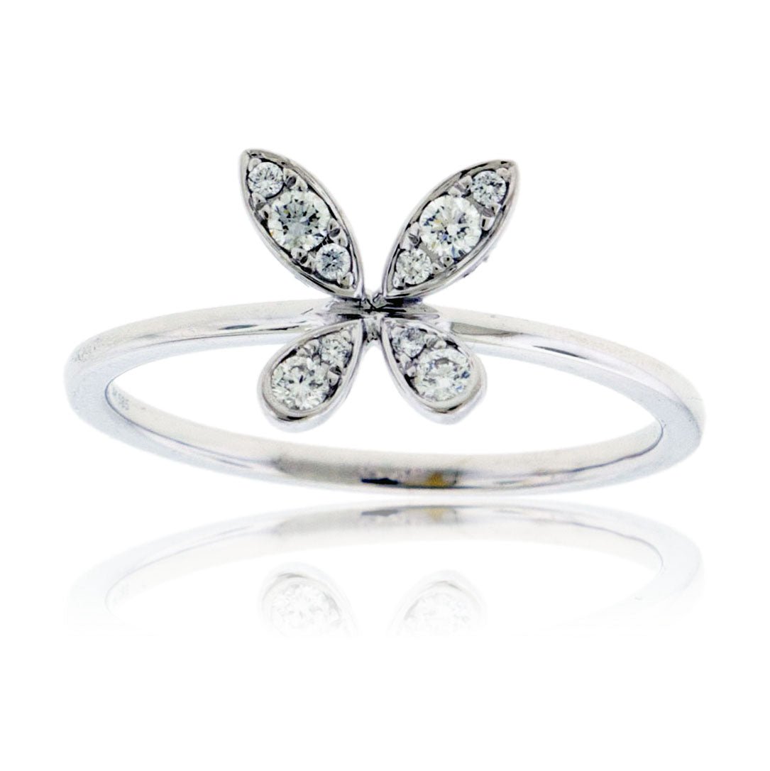 White Gold Diamond Butterfly Ring - Park City Jewelers