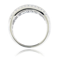 Wide Square Diamond and Round Diamond Band - Park City Jewelers