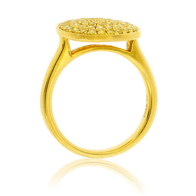 Yellow Diamond Cluster Ring - Park City Jewelers