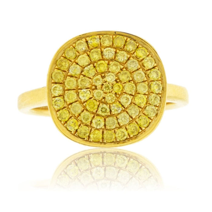 Yellow Diamond Cluster Ring - Park City Jewelers