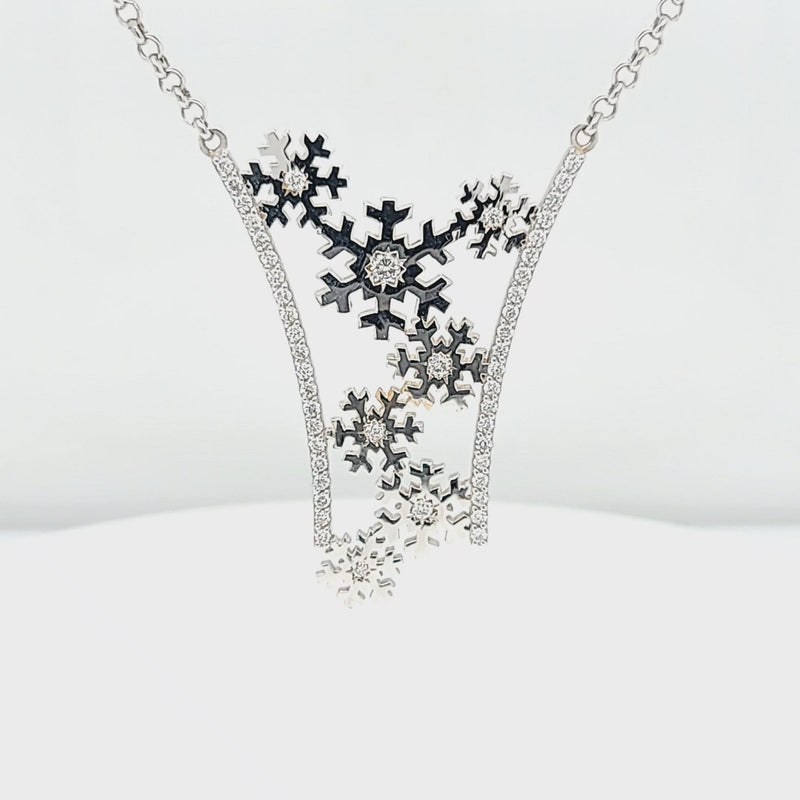 Diamond Snowflake Avalanche Necklace