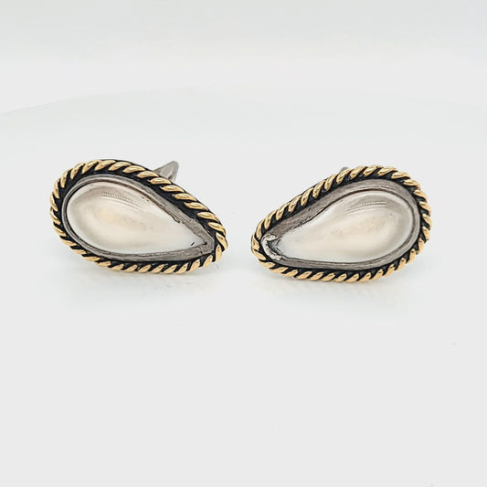 Elk Ivory Braided Cuff Links