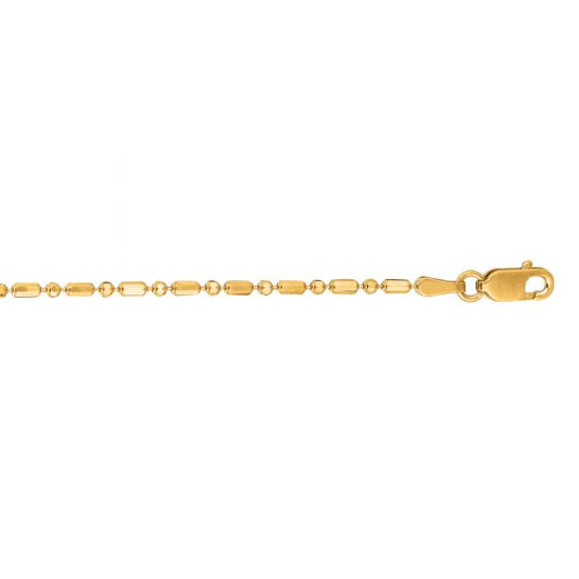 14K Gold Ball Bar Chain - Park City Jewelers