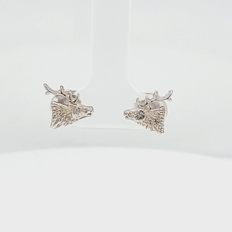 Small Elk Stud Earrings