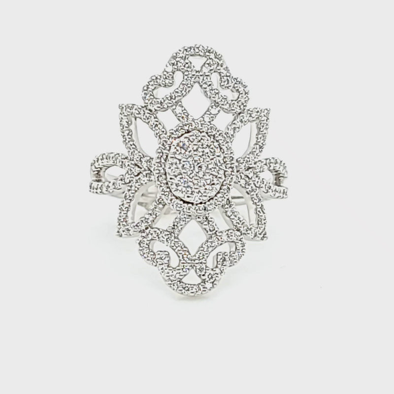 Diamond Art Deco Style Ring
