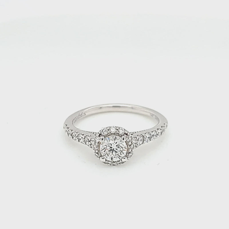 Diamond Halo Engagement Wedding Ring