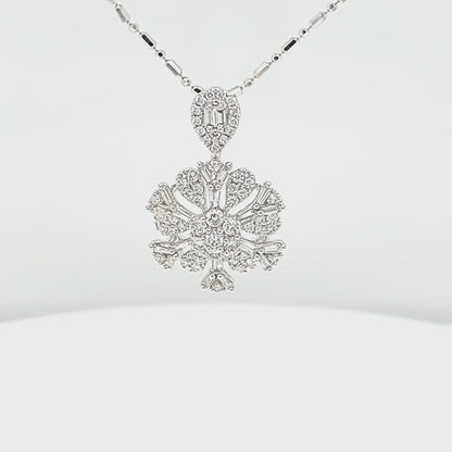 Diamond Snowflake Necklace