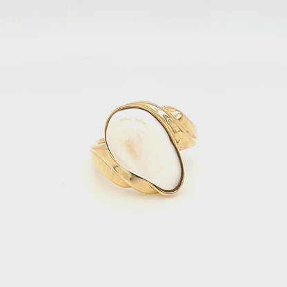 Elk Tooth Ivory Wave Freeform Ring