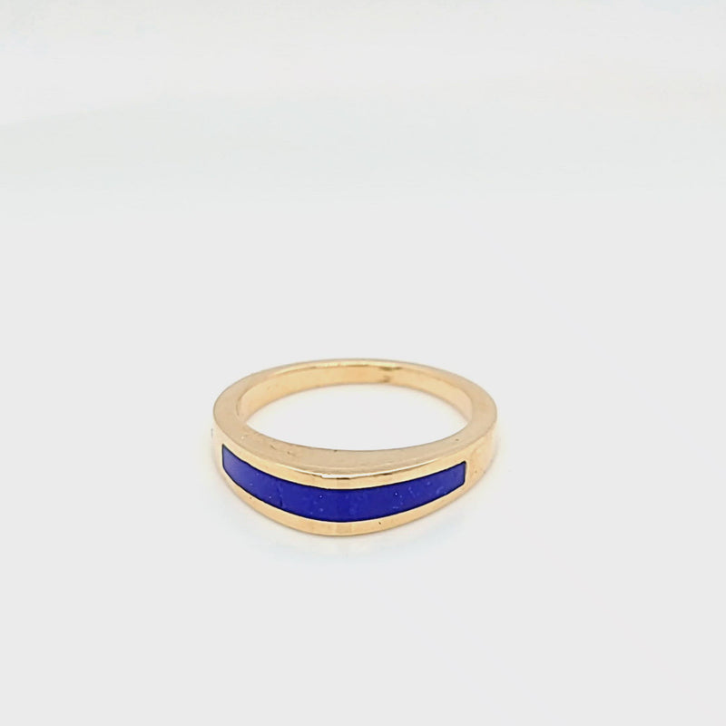 Domed Stackable Lapis Ring