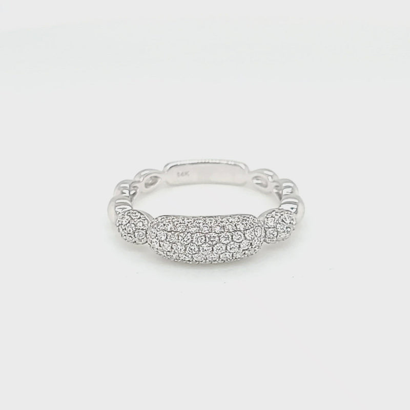 Bubble Bar White Gold Diamond Fashion Ring