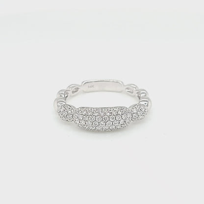 Bubble Bar White Gold Diamond Fashion Ring