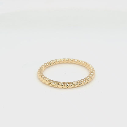 Yellow Gold Rope Style Band