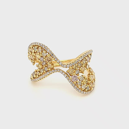 Diamond & Yellow Diamond Meet in the Middle Ring