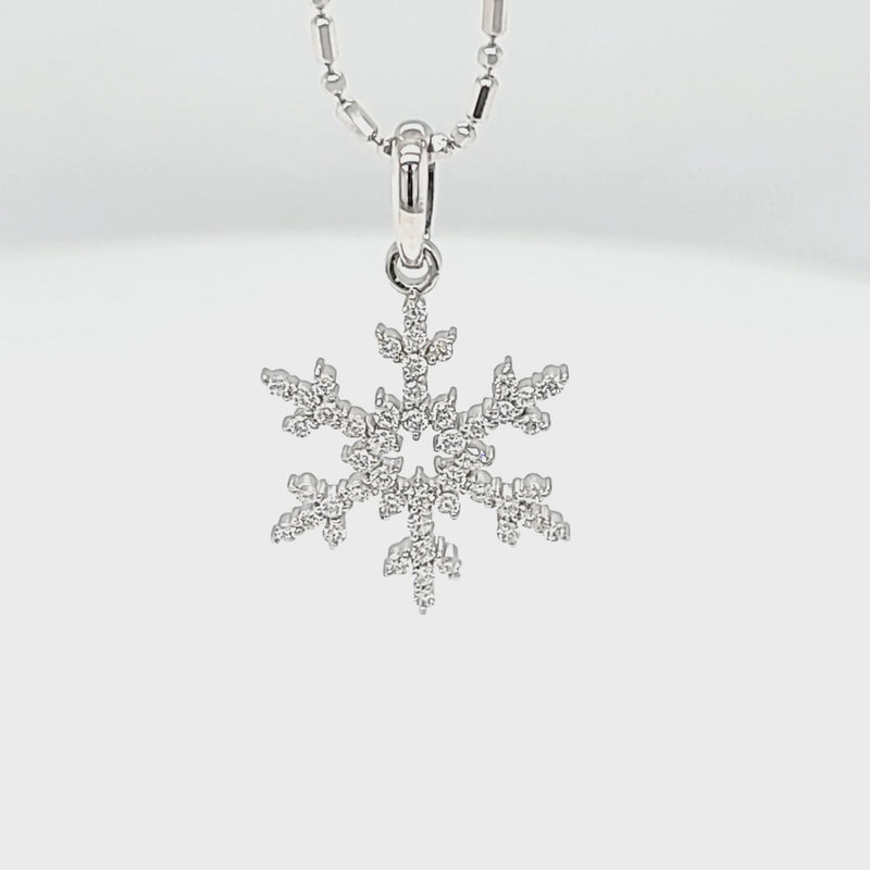 Pave Diamond Snowflake Necklace