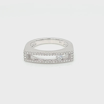 Sliding Diamond & Diamond Accented Ring