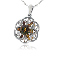 8mm Davinci Cut Citrine Pendant with Chain - Park City Jewelers