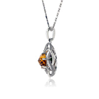 8mm Davinci Cut Citrine Pendant with Chain - Park City Jewelers