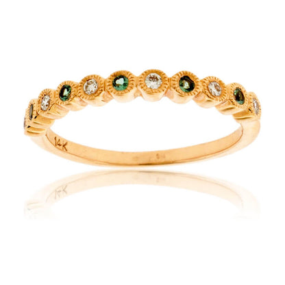 Alexandrite & Diamond Alternating Accent Band - Park City Jewelers