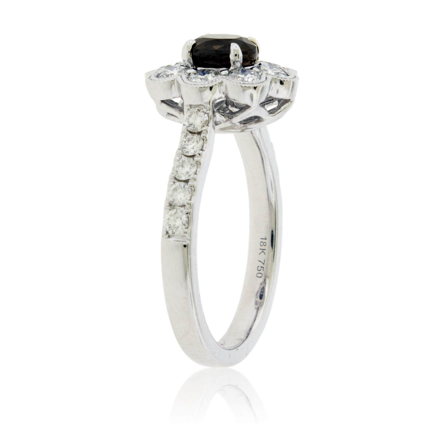 Alexandrite & Diamond Scalloped Halo Style Ring - Park City Jewelers