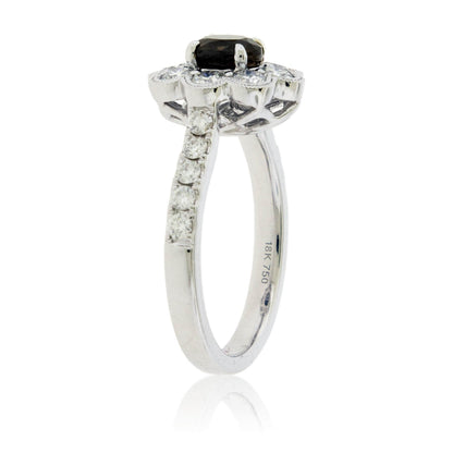 Alexandrite & Diamond Scalloped Halo Style Ring - Park City Jewelers