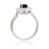 Alexandrite & Diamond Scalloped Halo Style Ring - Park City Jewelers