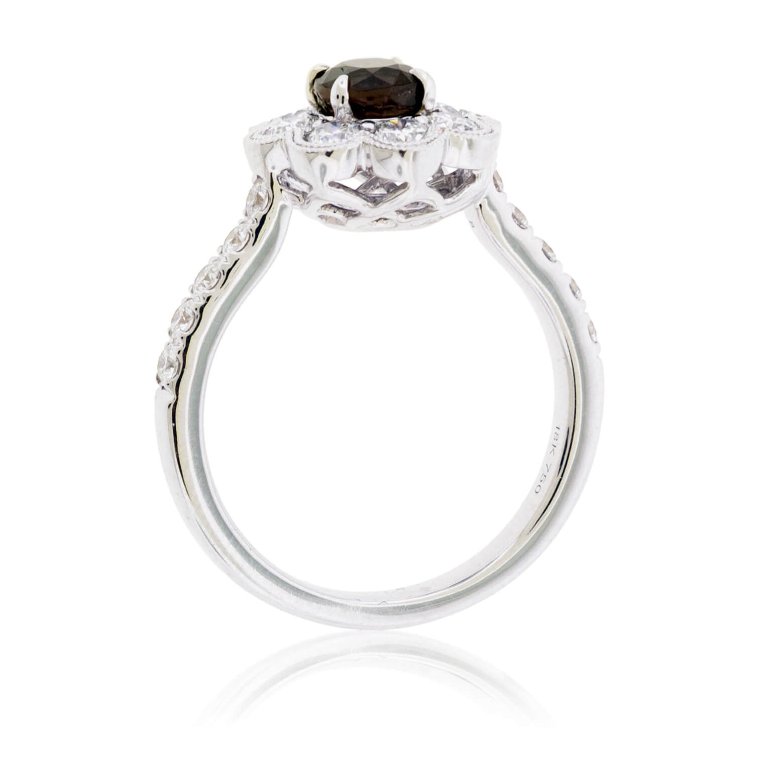 Alexandrite & Diamond Scalloped Halo Style Ring - Park City Jewelers