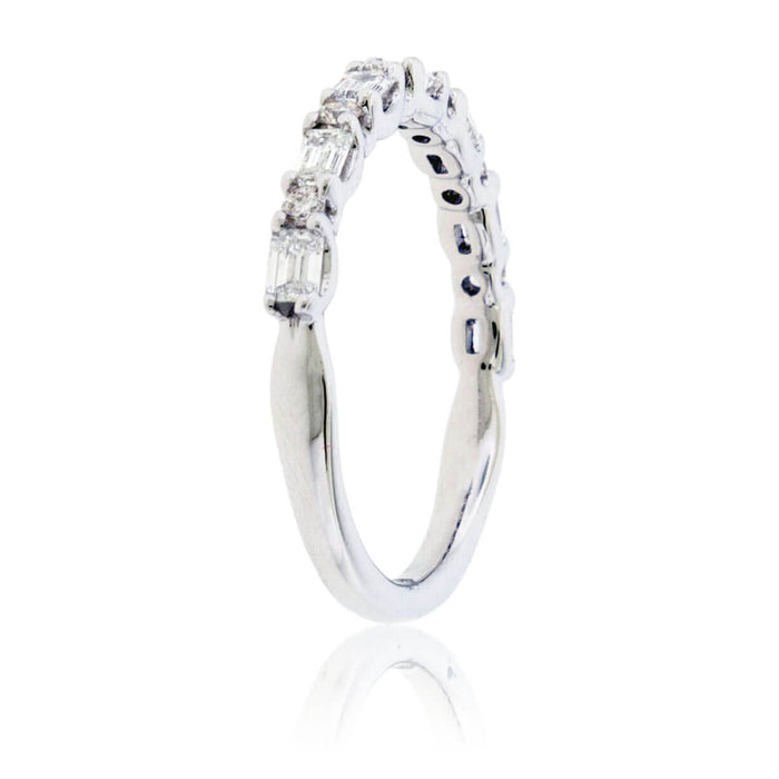 Alternating Baguette and Round Diamond Band - Park City Jewelers