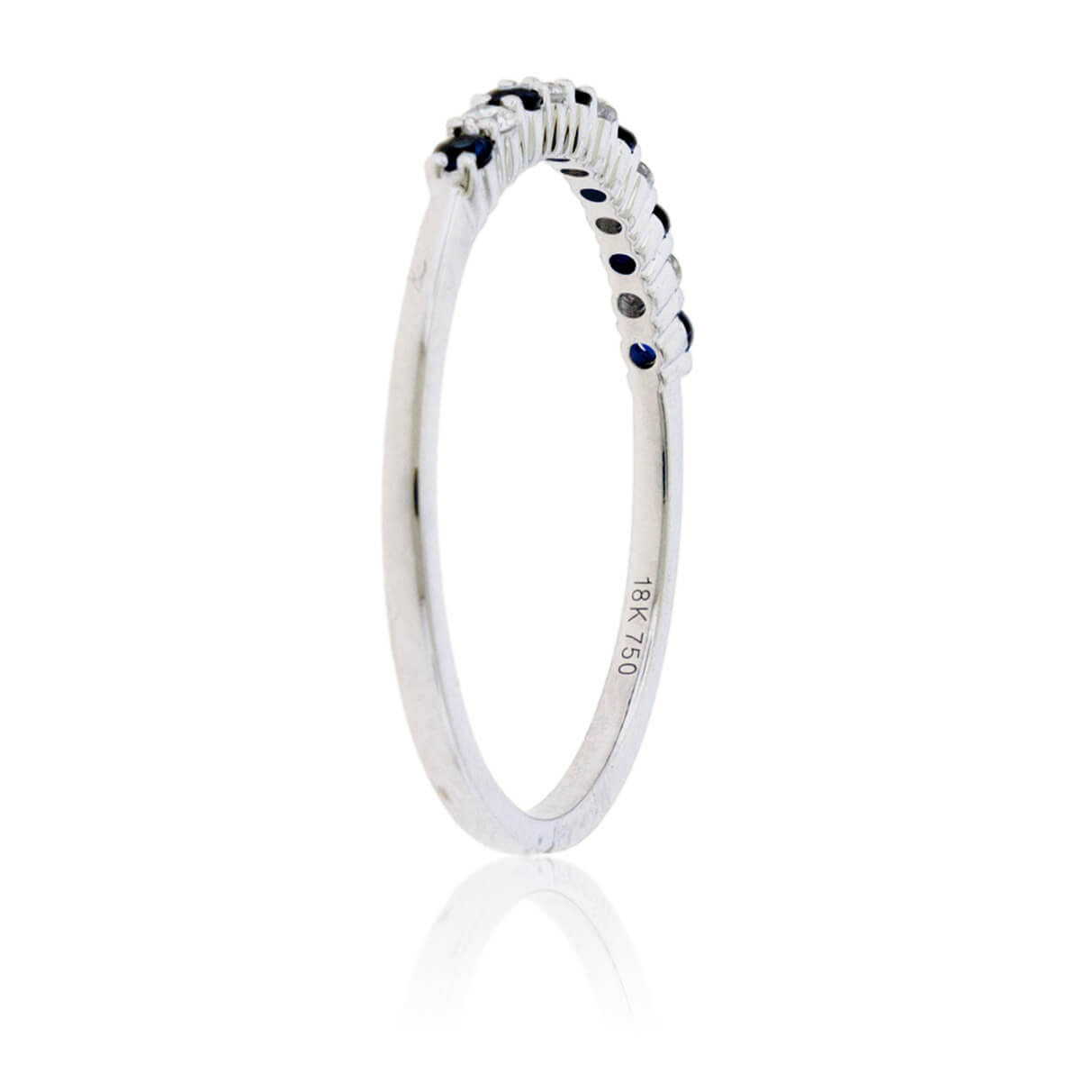 Alternating Blue Sapphire & Diamond Band - Park City Jewelers