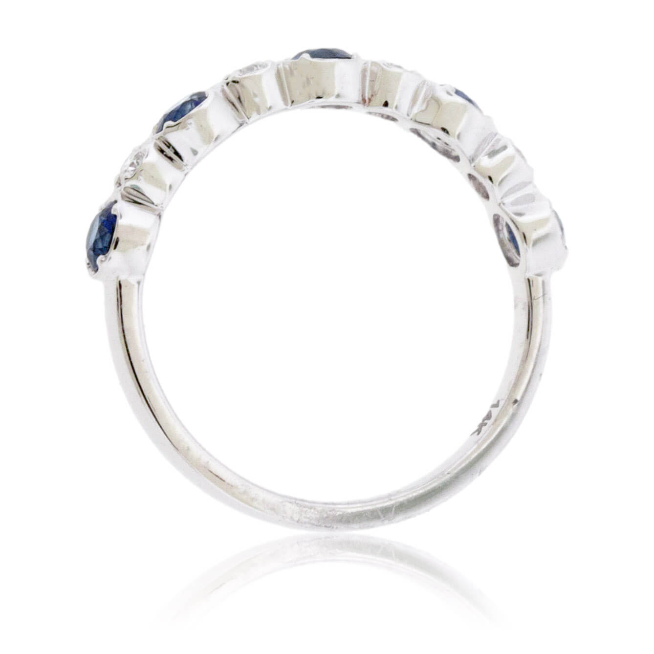 Alternating Blue Sapphire & Diamond Band - Park City Jewelers