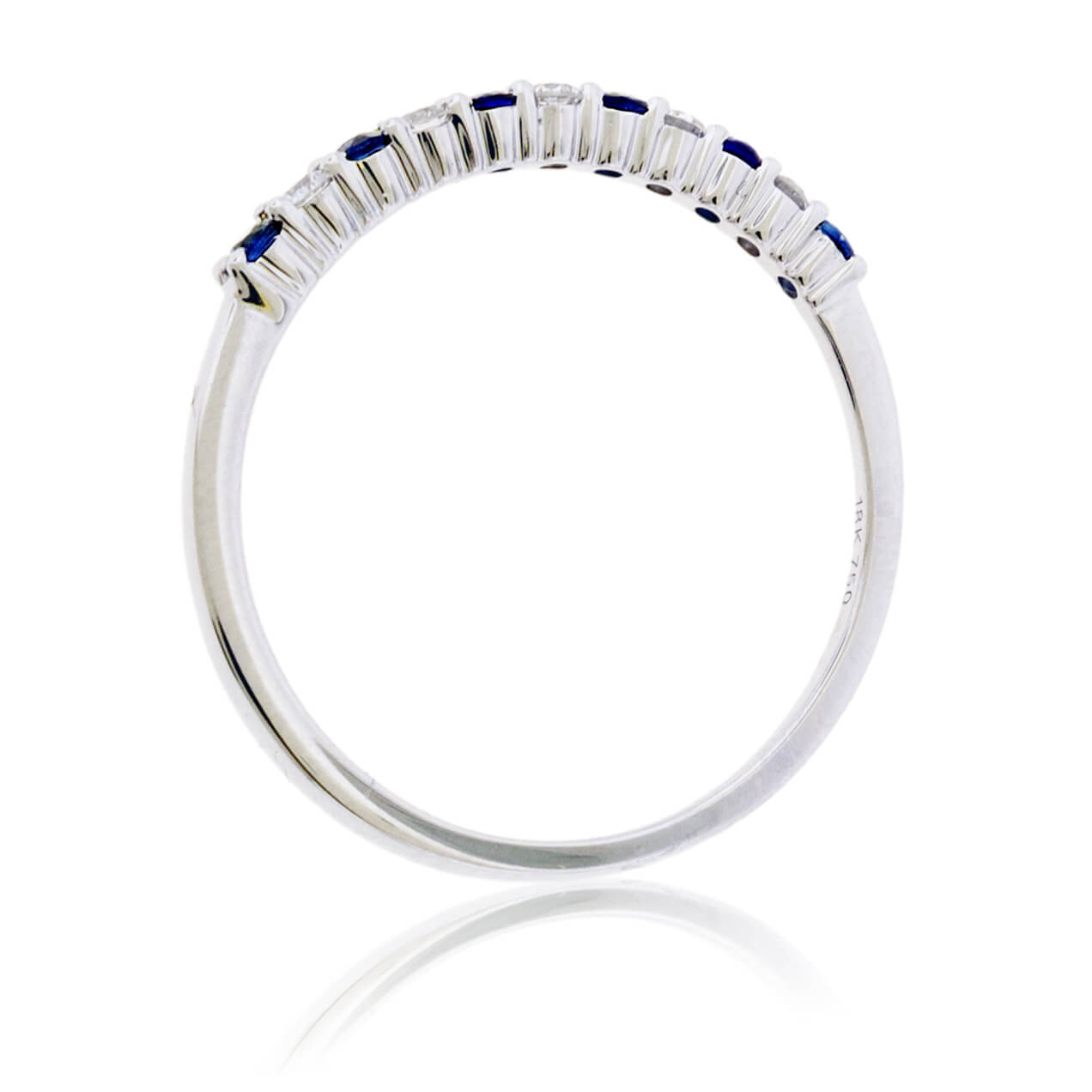Alternating Blue Sapphire & Diamond Band - Park City Jewelers