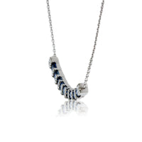 Alternating Blue Sapphire & Diamond Necklace - Park City Jewelers