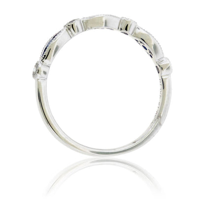 Alternating Blue Sapphires & Diamond Band - Park City Jewelers