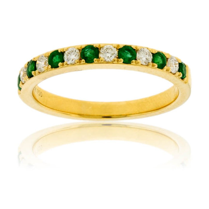 Alternating Emerald and Diamond Band - Park City Jewelers