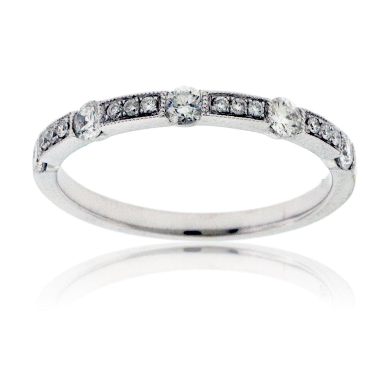 Alternating Large and Small Diamond Band - Park City Jewelers