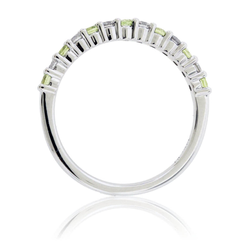 Alternating Peridot & Diamond Band Ring - Park City Jewelers