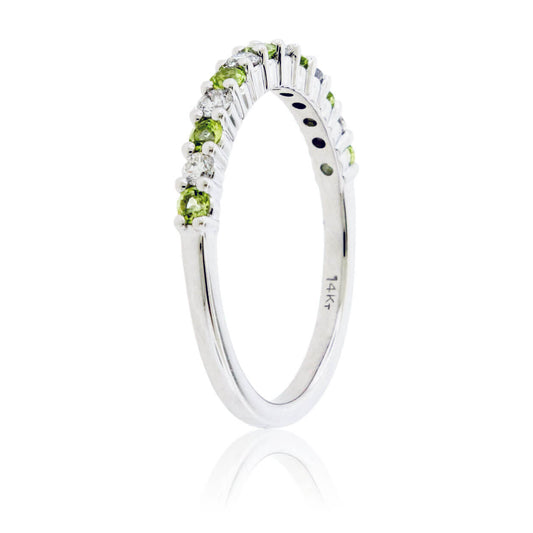 Alternating Peridot & Diamond Band Ring - Park City Jewelers
