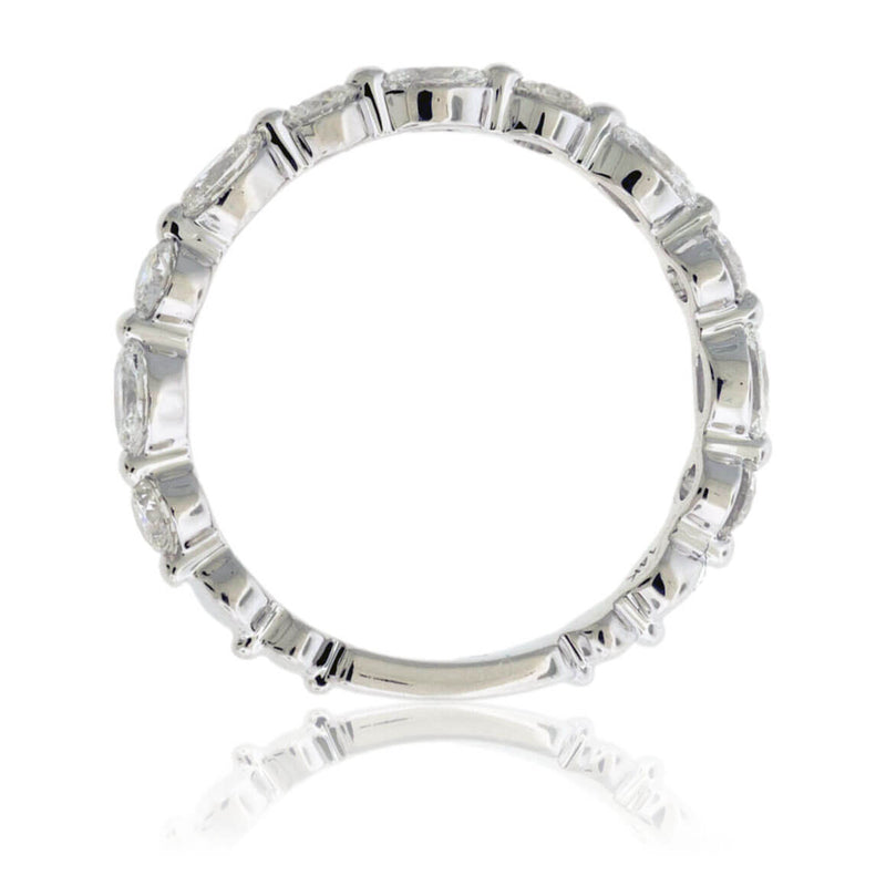 Alternating Round and Marquise Diamond Band - Park City Jewelers