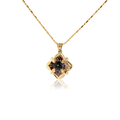 Amethyst 4 Side Davinci Cut Pendant - Park City Jewelers