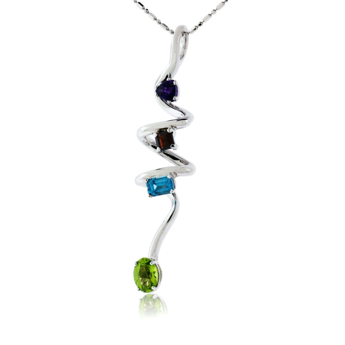 Amethyst, Garnet, Blue Topaz & Peridot Mother's Style Pendant - Park City Jewelers