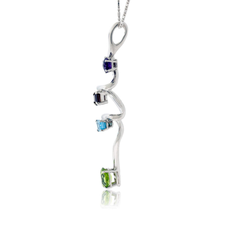 Amethyst, Garnet, Blue Topaz & Peridot Mother's Style Pendant - Park City Jewelers