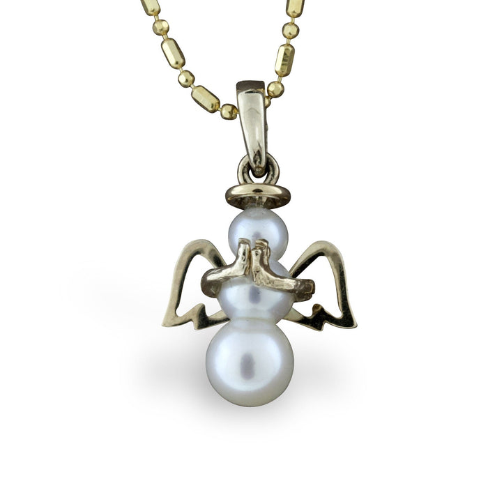 Angel Pearl Snowman Necklace - Park City Jewelers